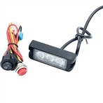 Blå 3W Alu Base Multifunktion Led Strobe Light