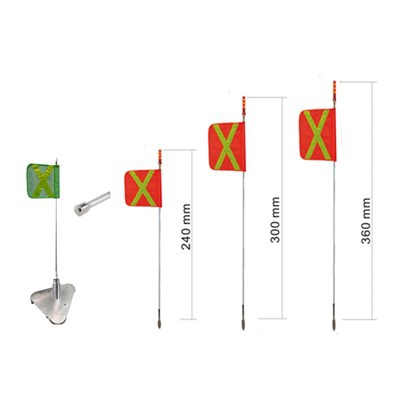 High Quality DC12V/24V Mining Vehicles Reflective Flags Heavy Duty Led Safety Whip